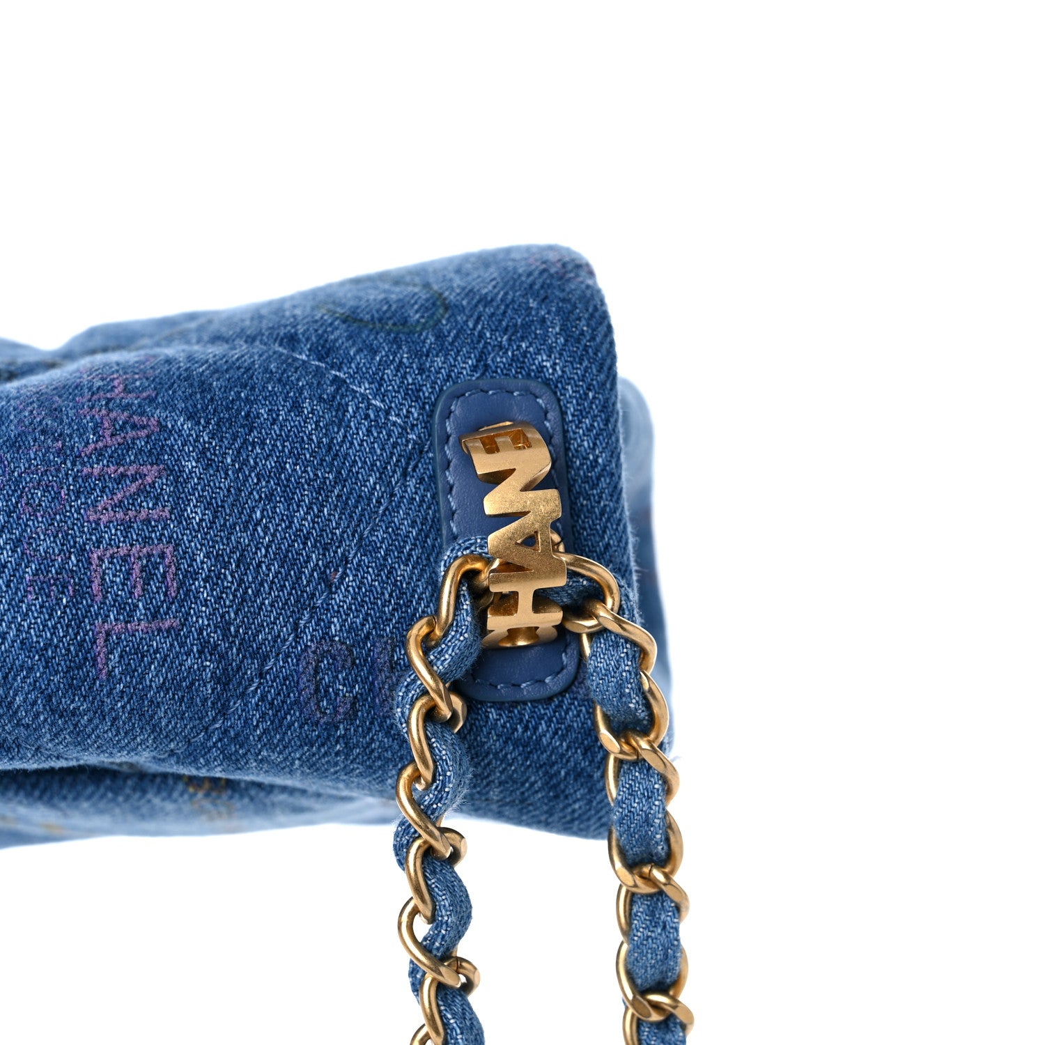 Chanel Denim Quilted Mini Denim Mood Rectangular Flap Blue Multicolor 10 of 12