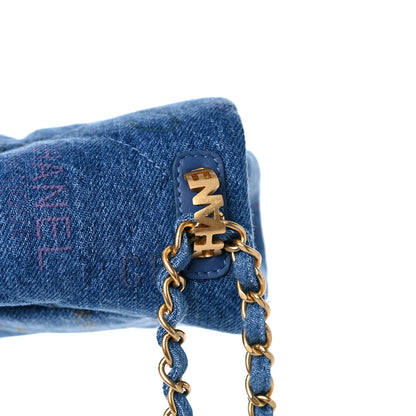 Chanel Denim Quilted Mini Denim Mood Rectangular Flap Blue Multicolor 10 of 12