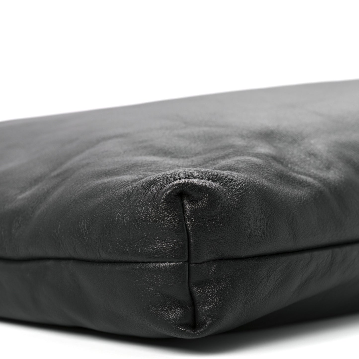 Calfskin Reversible Pillow Tote Black Flamma