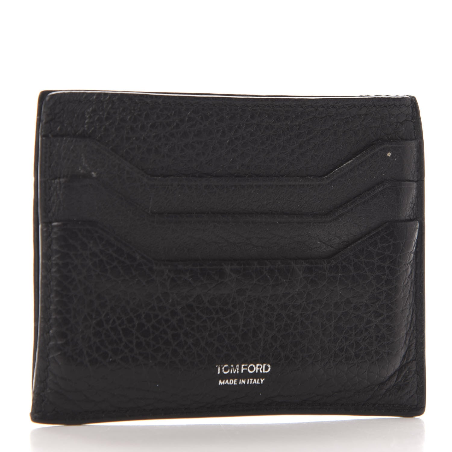 Tom Ford Grained Calfskin Open Side Card Holder Black 3 of 7