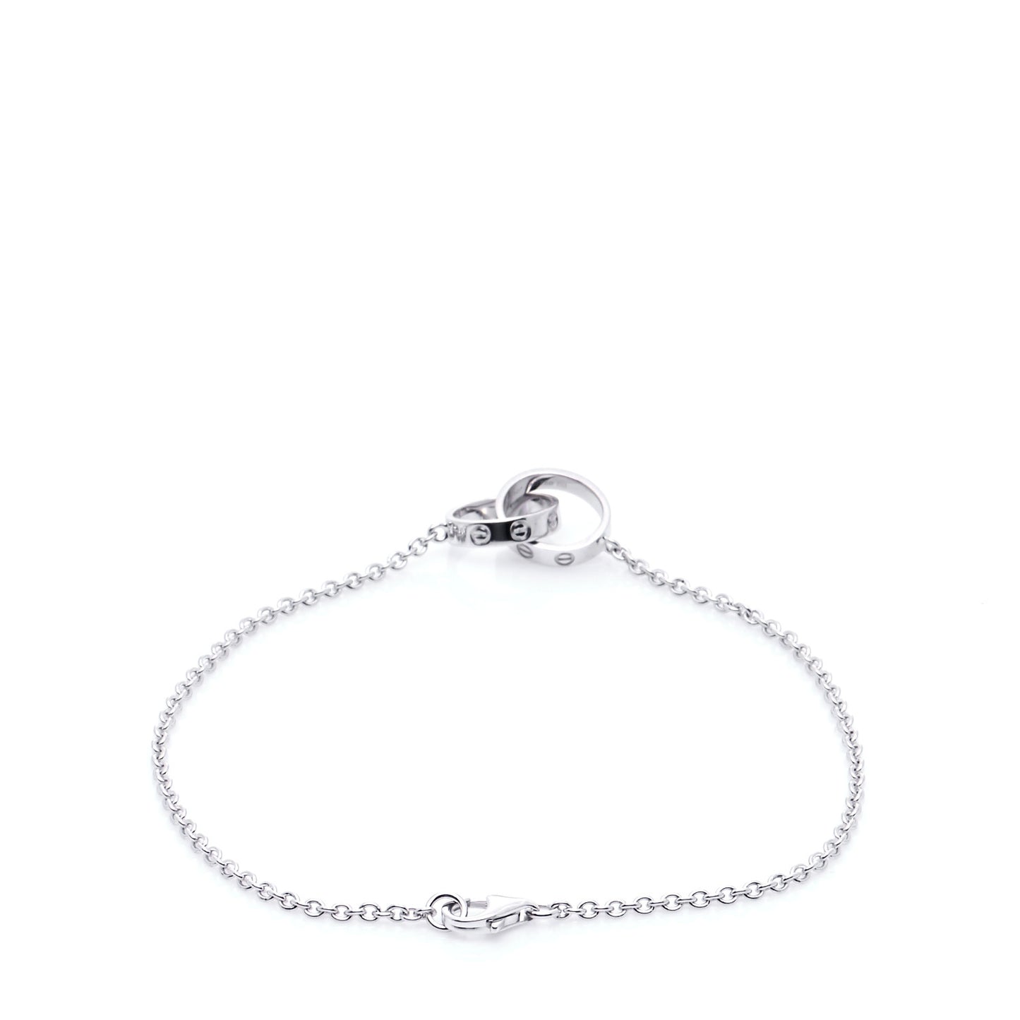18K White Gold Interlocking LOVE Bracelet