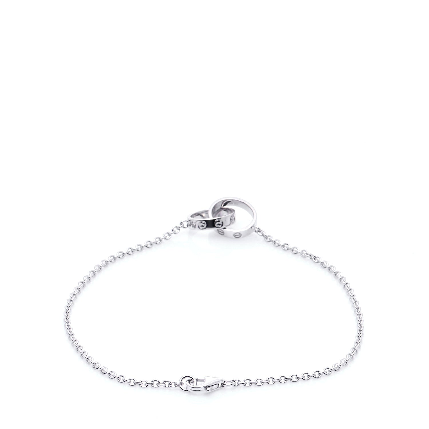 Cartier 18K White Gold Interlocking LOVE Bracelet 3 of 12