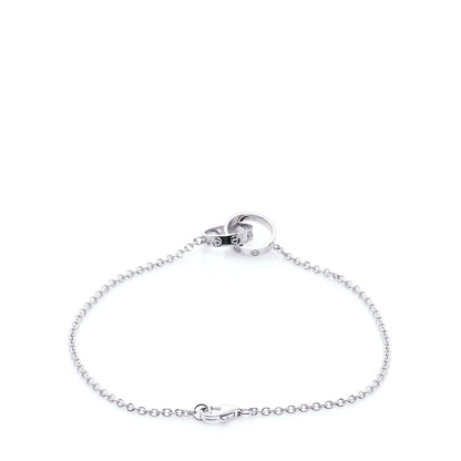 Cartier 18K White Gold Interlocking LOVE Bracelet 3 of 12