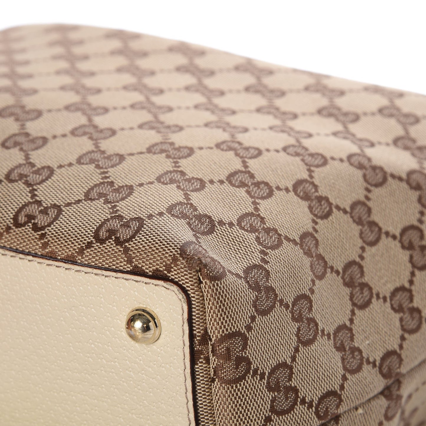 Monogram Large Eclipse Tote Beige White
