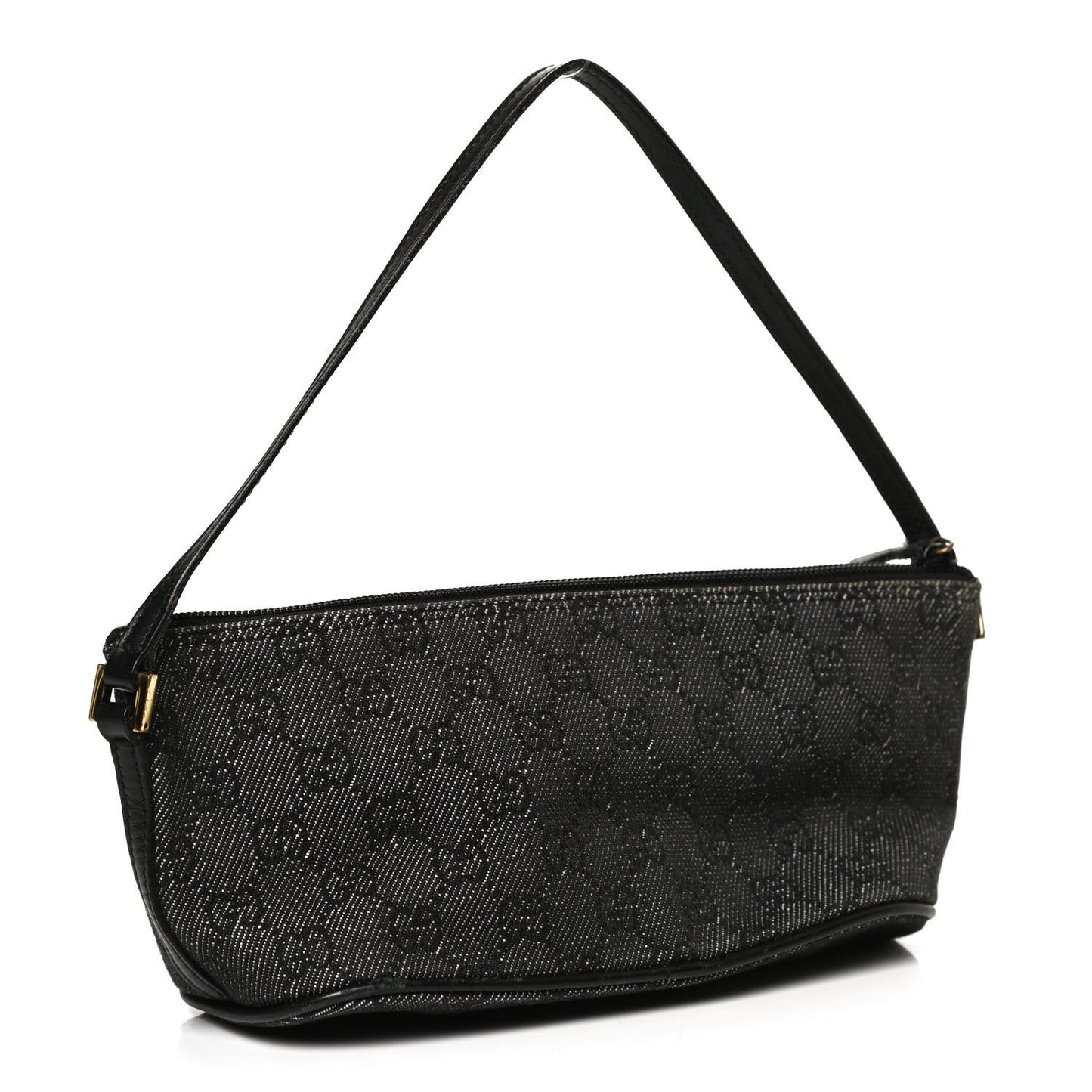 Denim Monogram Boat Pochette Black