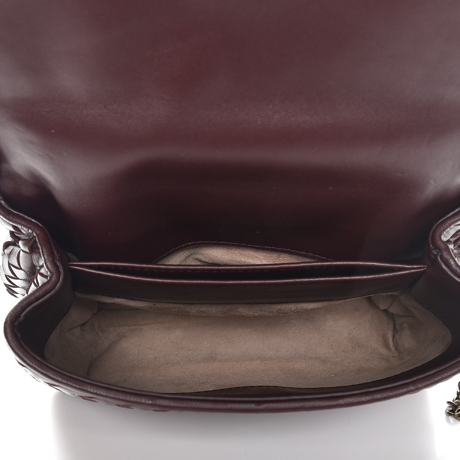 Bottega Veneta Nappa Intrecciato Baby Olimpia Shoulder Bag Dark Barolo 5 of 8