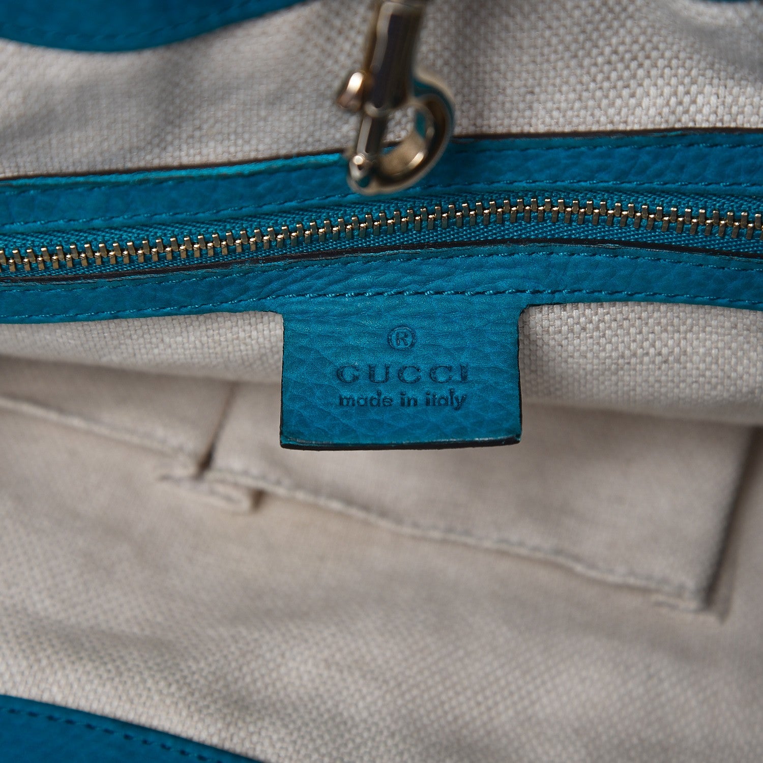 Gucci Vitello Range Medium Soho Chain Shoulder Bag Deep Cobalt 6 of 16