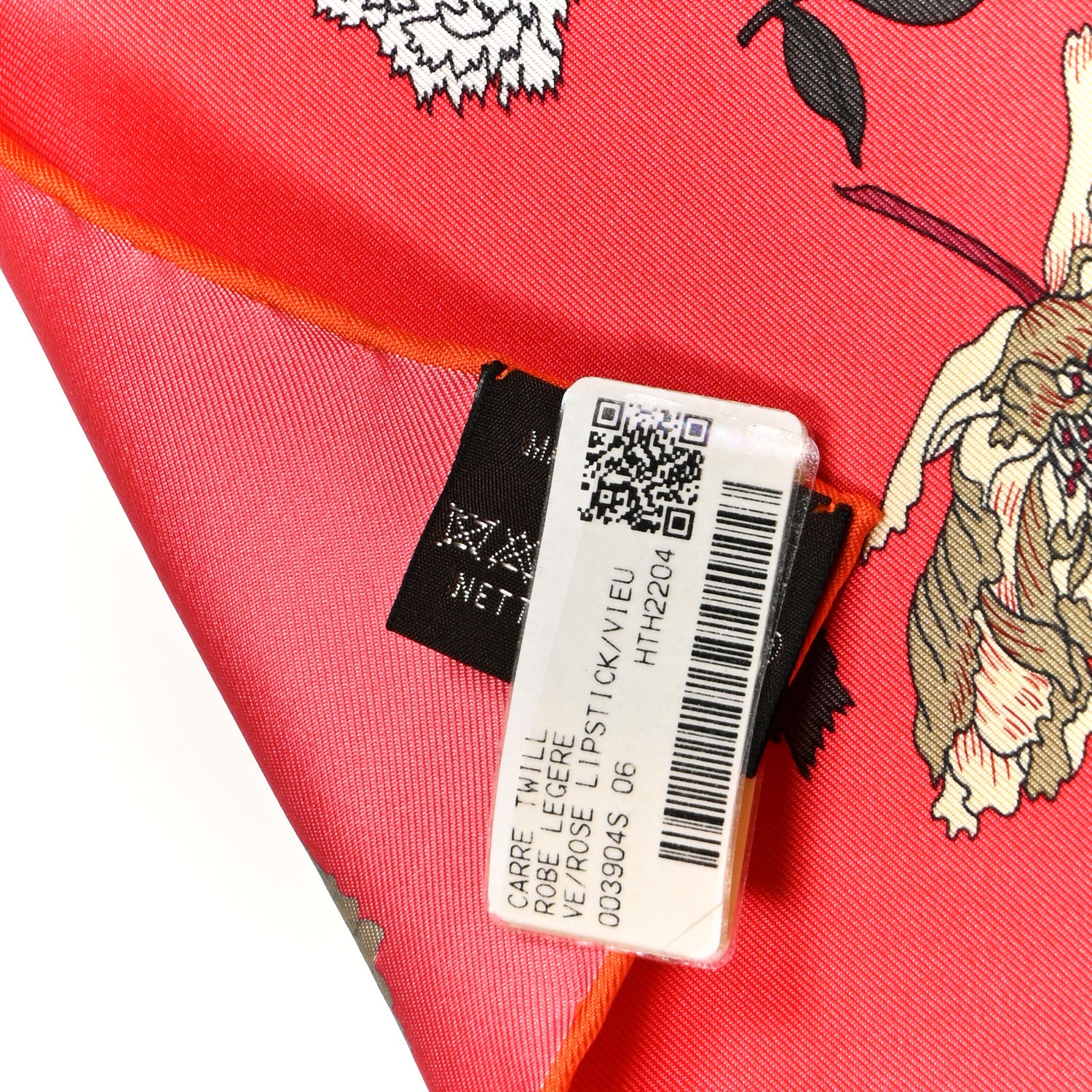 Hermes Silk Robe Legere Scarf 90 Rose Lipstick Vieux Rose 4 of 5