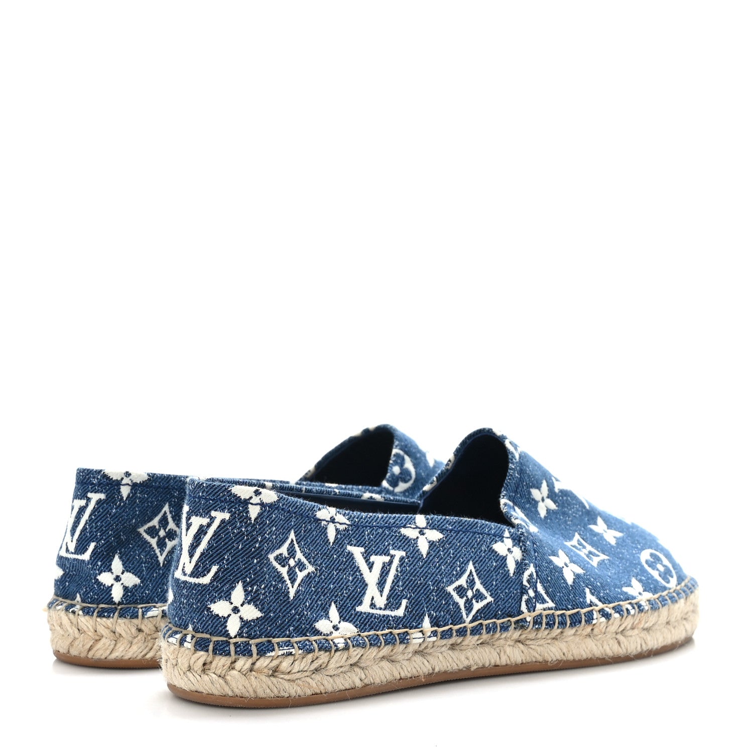 Louis Vuitton Monogram Denim Starboard Espadrille Flats 40 Blue 4 of 8