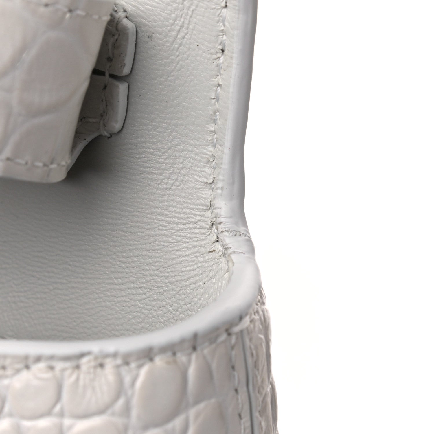 Balenciaga Extra Supple Calfskin Crocodile Embossed XS Downtown Shoulder Bag White 13 of 13