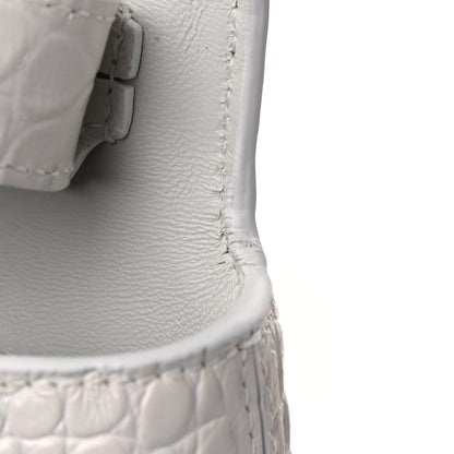 Balenciaga Extra Supple Calfskin Crocodile Embossed XS Downtown Shoulder Bag White 13 of 13