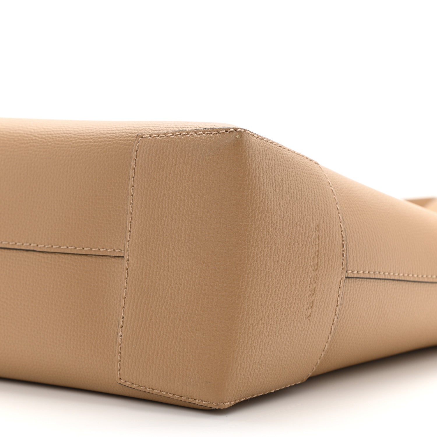 Burberry Grainy Calfskin Haymarket Check Tote Camel 11 of 11