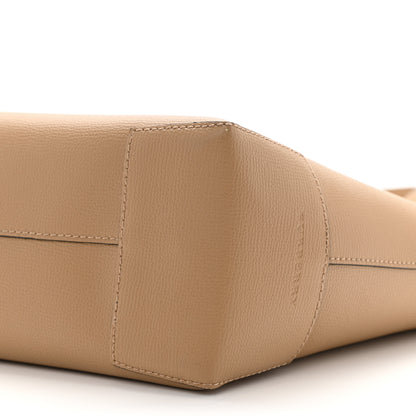 Burberry Grainy Calfskin Haymarket Check Tote Camel 11 of 11