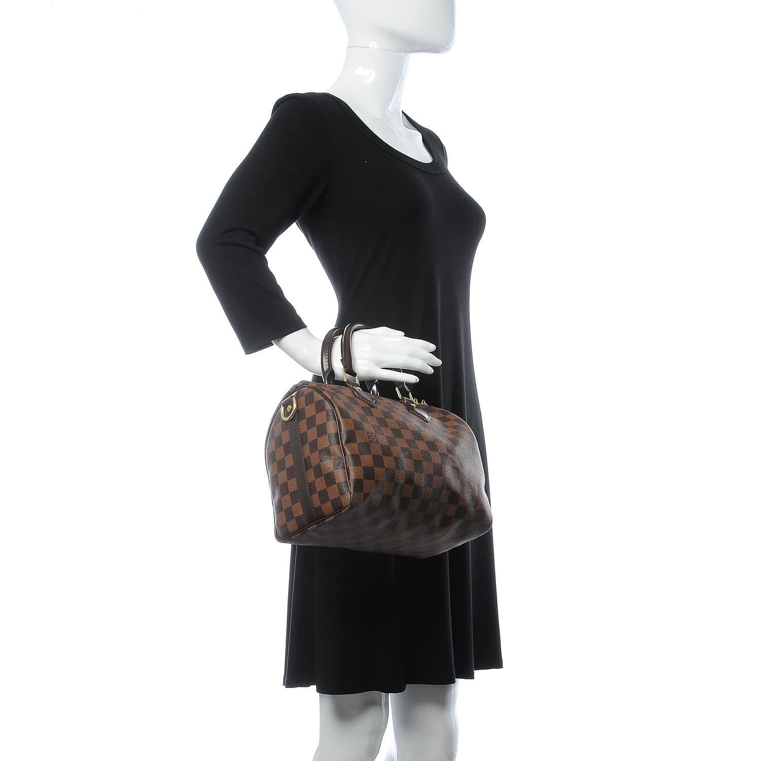 Louis Vuitton Damier Ebene Speedy Bandouliere 25 3 of 10