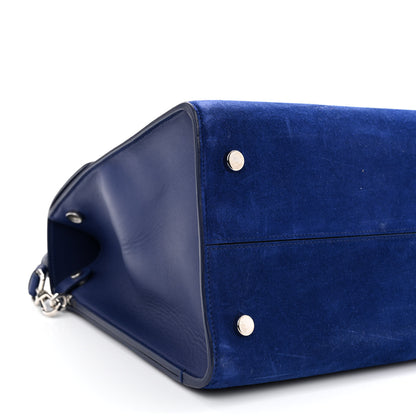 Christian Dior Suede Large Diorever Flap Navy 10 of 12