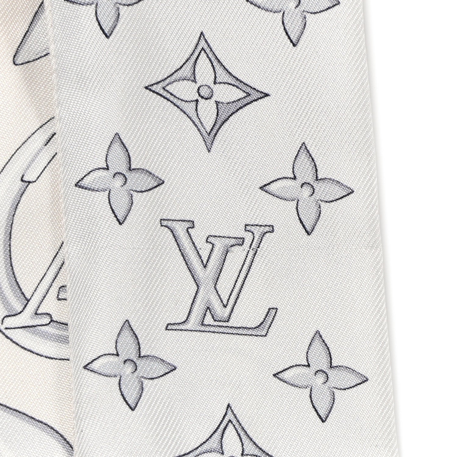 Louis Vuitton Silk Louisette BB Bandeau Silver 4 of 4