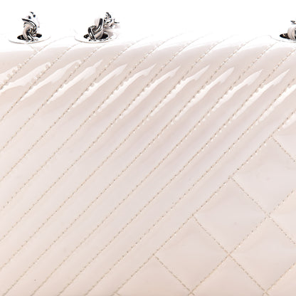Chanel Patent Quilted Small Coco Boy Flap White 12 of 13