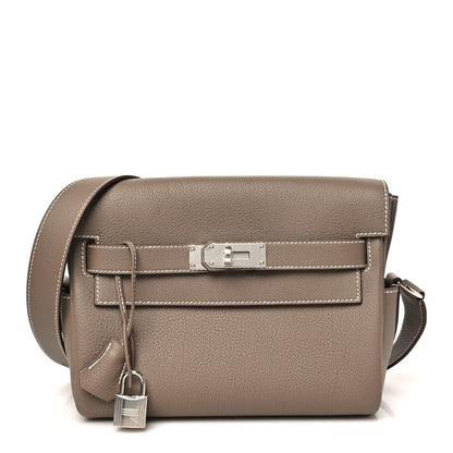 Hermes Togo Kelly Messenger PM Etoupe 1 of 11