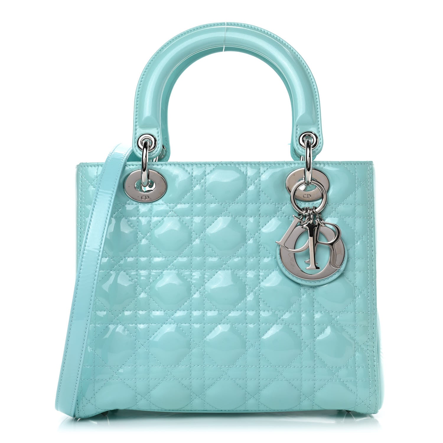 Christian Dior Patent Cannage Medium Lady Dior Light Blue 1 of 5