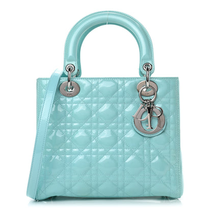 Christian Dior Patent Cannage Medium Lady Dior Light Blue 1 of 5
