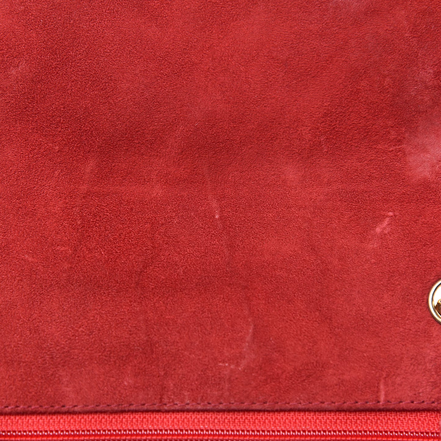 Suede Quilted Mini Square Flap Red