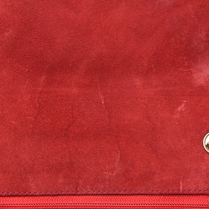 Chanel Suede Quilted Mini Square Flap Red 12 of 17