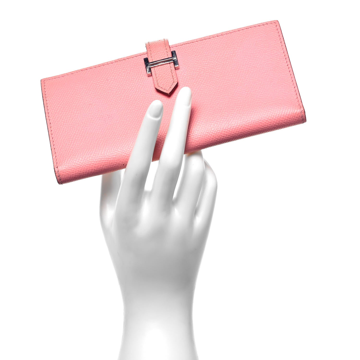 Hermes Epsom Bearn Gusset Wallet Rose Confetti 2 of 14