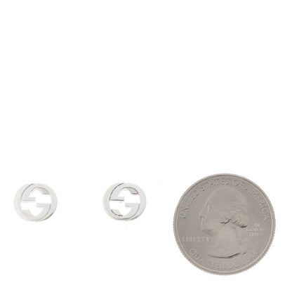 Gucci Sterling Silver Interlocking GG Stud Earrings 2 of 6