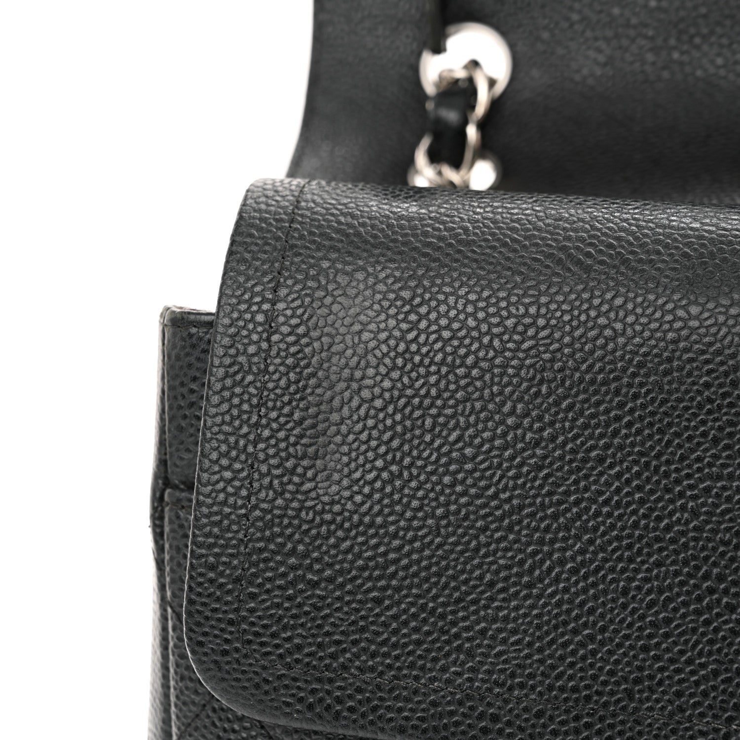 Chanel Caviar Quilted Jumbo Double Flap Black 13 of 15