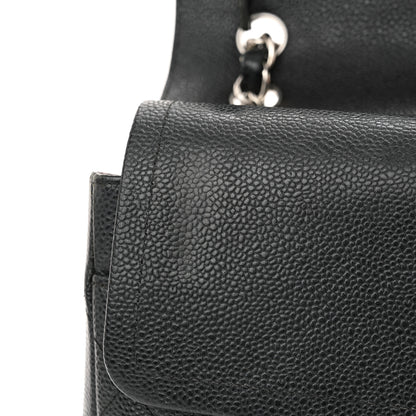 Chanel Caviar Quilted Jumbo Double Flap Black 13 of 15