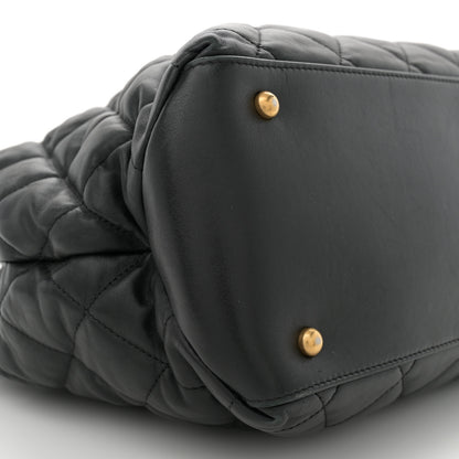 Chanel Calfskin Quilted Large Soft Elegance Tote Black 9 of 11