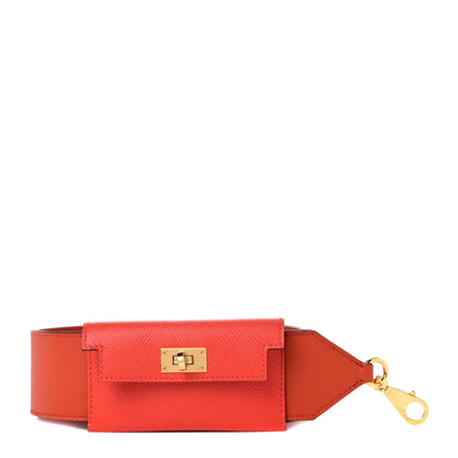Hermes Swift Epsom Pocket Kelly Shoulder Strap Terre Battue Capucine 1 of 4