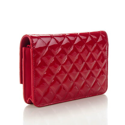 Chanel Patent Quilted Brilliant Wallet On Chain WOC Red 3 of 7