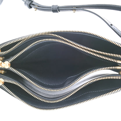 Celine Lambskin Large Trio Crossbody Bag Black 5 of 10