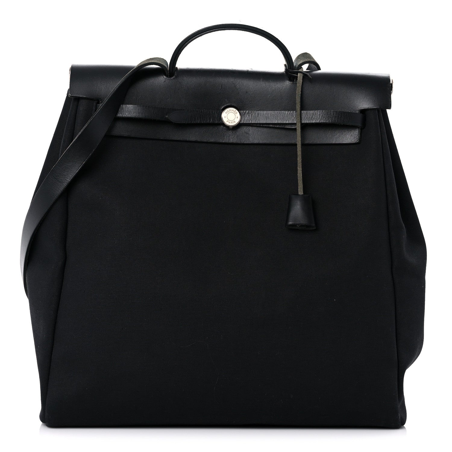 Hermes Toile Vache Calfskin Herbag 39 MM Black 2 of 21