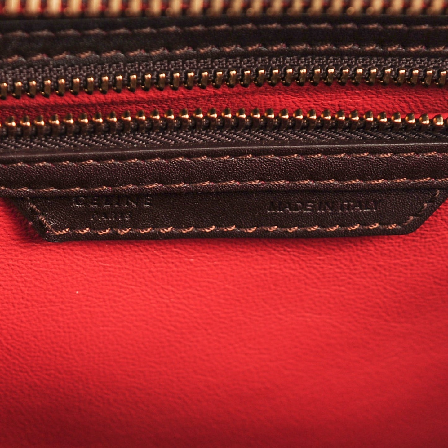 Satin Calfskin Mini Tri-Color Luggage Blood