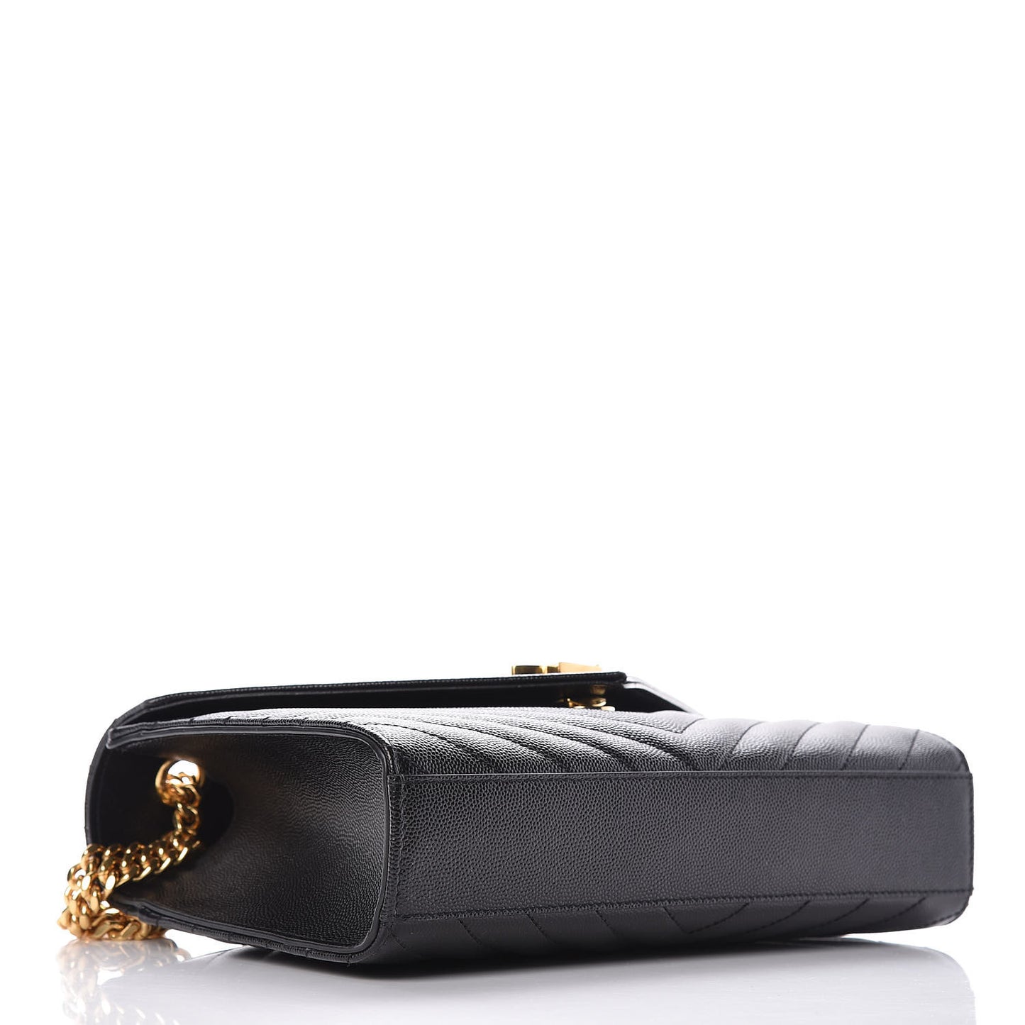 Grain De Poudre Matelasse Chevron Medium Monogram Satchel Black