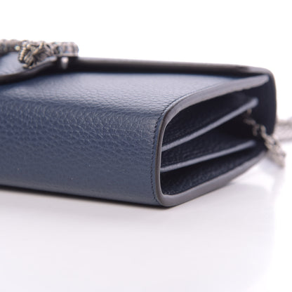 Gucci Dollar Calfskin Crystal Mini Dionysus Chain Wallet Blue Agata Black Diamond 10 of 10