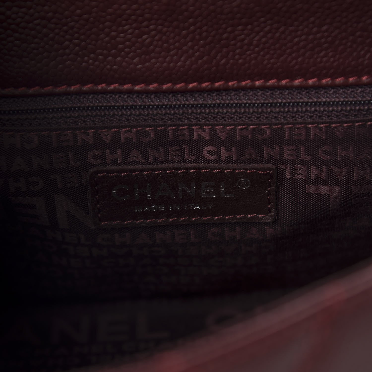 Chanel Caviar Quilted Small Mademoiselle Flap Bag Burgundy 8 of 10