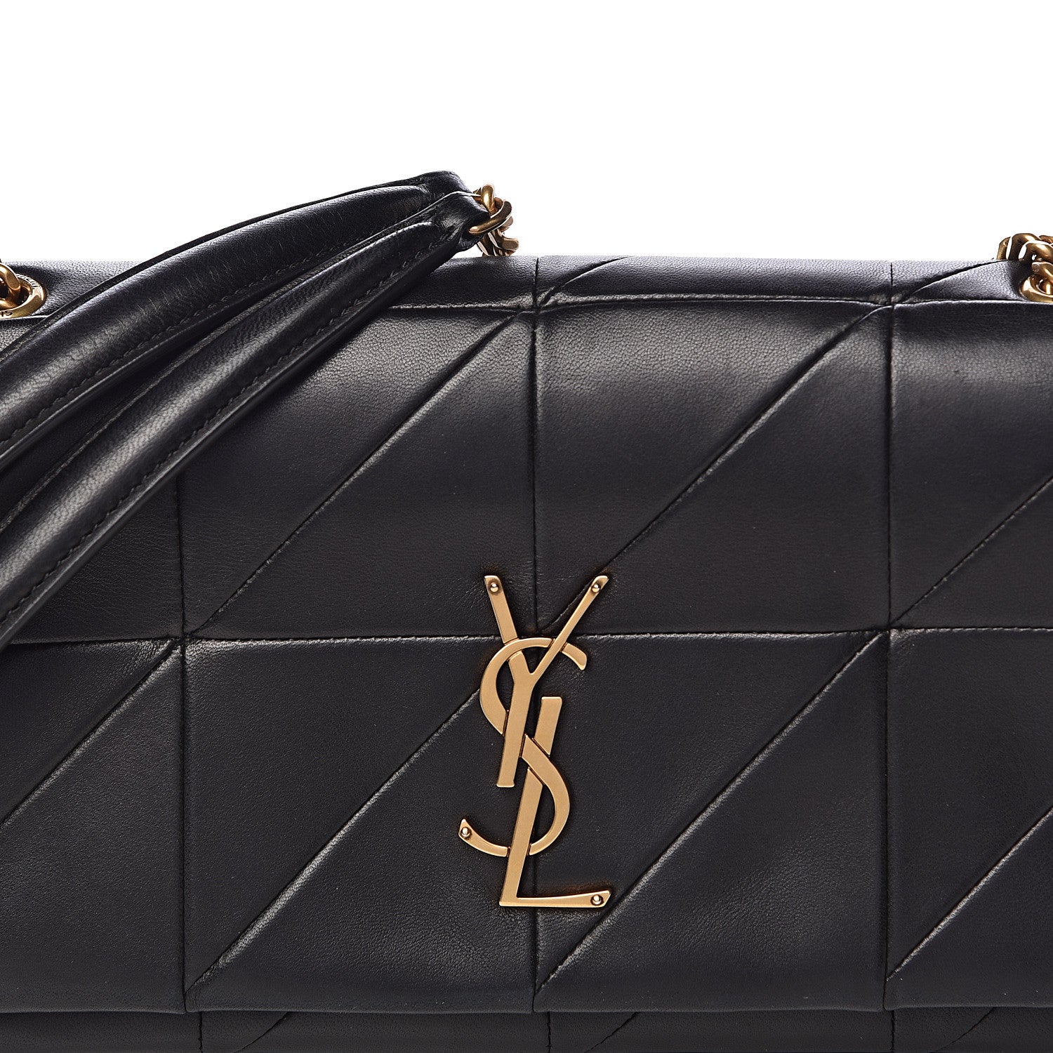Saint Laurent Lambskin Patchwork Monogram Medium Jamie Black 9 of 9
