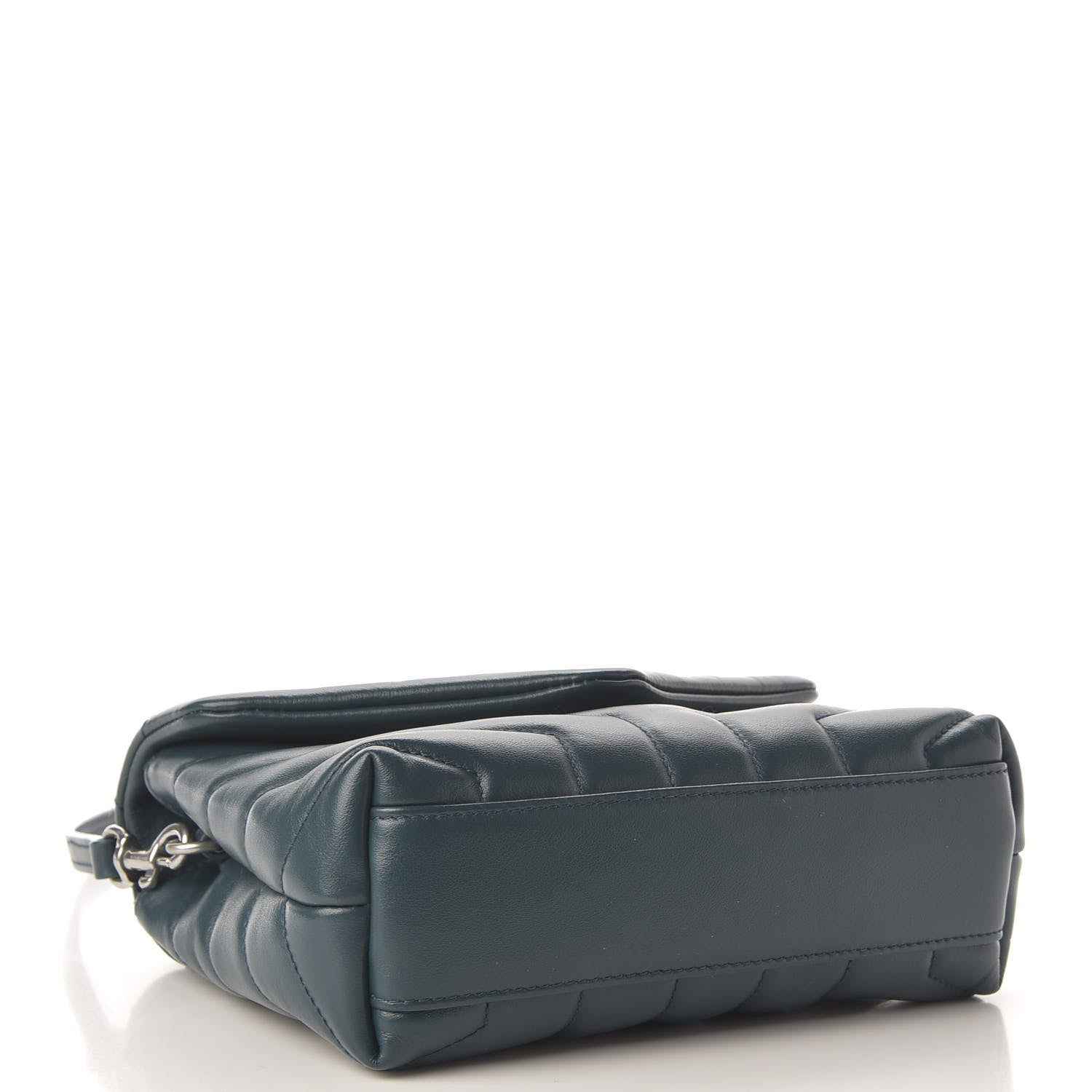 Saint Laurent Calfskin Y Quilted Monogram Toy Loulou Satchel Dark Turquoise 4 of 13