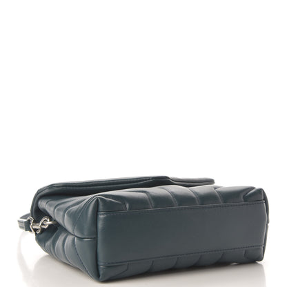 Saint Laurent Calfskin Y Quilted Monogram Toy Loulou Satchel Dark Turquoise 4 of 13