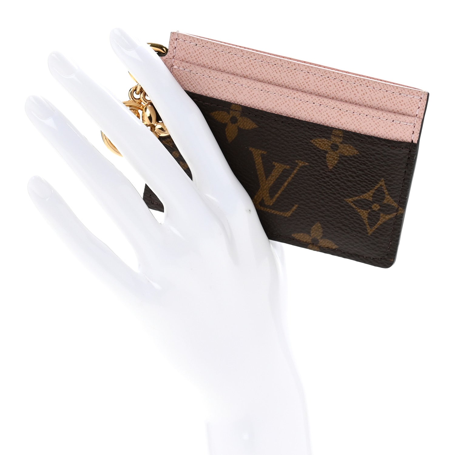 Louis Vuitton Monogram LV Charms Card Holder Rose Ballerine 2 of 8