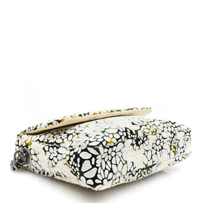 Chanel Tweed Quilted Floral Single Flap White 4 of 13