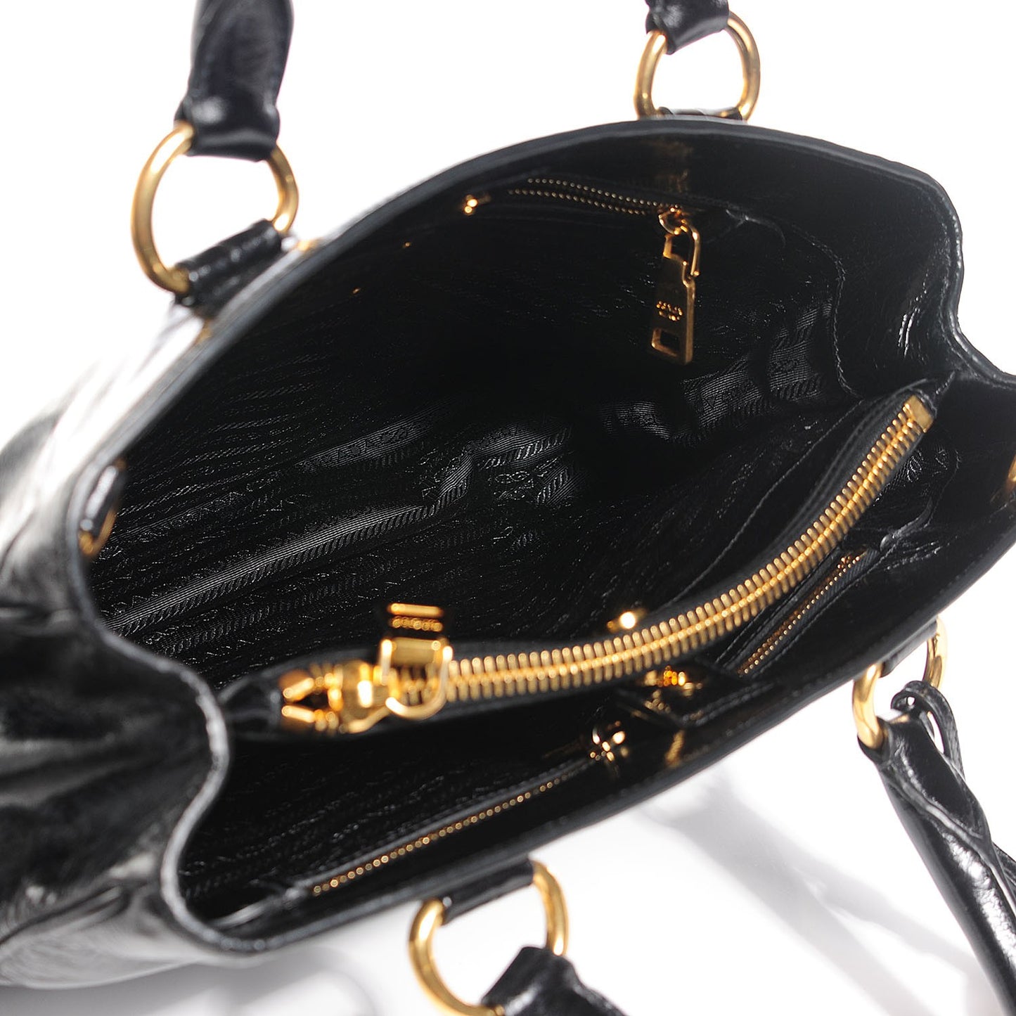 Vitello Shine Tote Nero Black