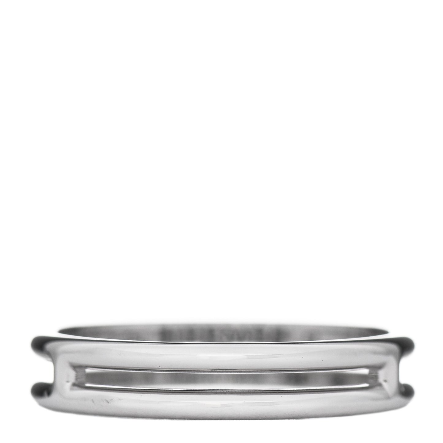 18K White Gold Ariane Wedding Band Ring 52 6