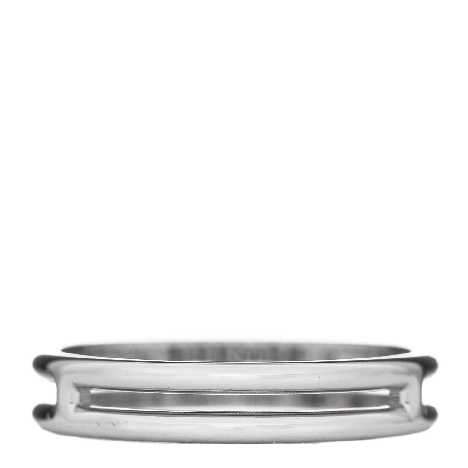 Hermes 18K White Gold Ariane Wedding Band Ring 52 6 3 of 6