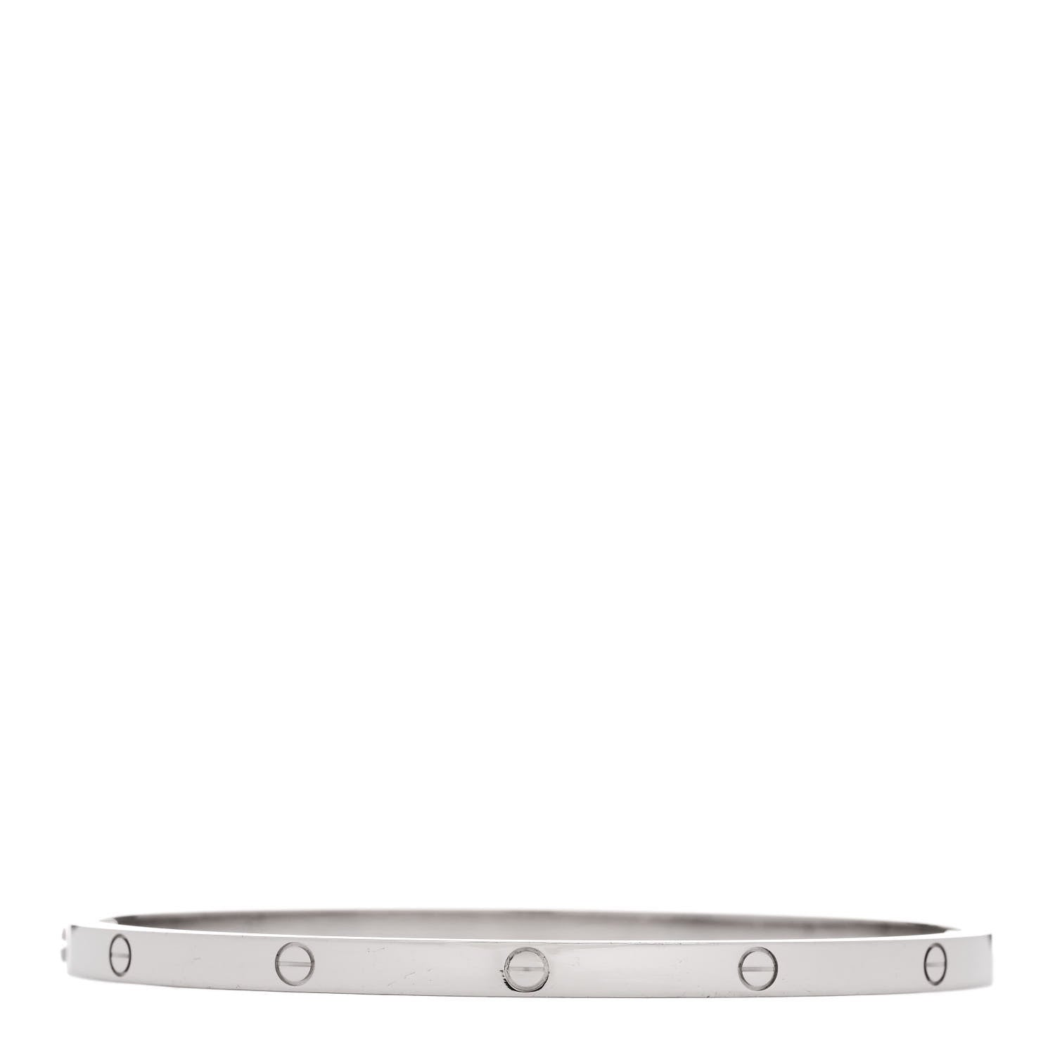Cartier 18K White Gold Small LOVE Bracelet 18 2 of 8