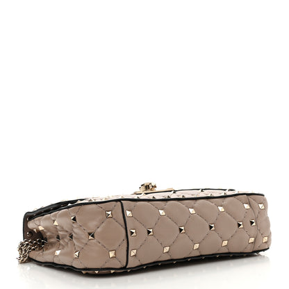 Valentino Garavani Nappa Small Rockstud Spike Shoulder Bag Poudre 4 of 11