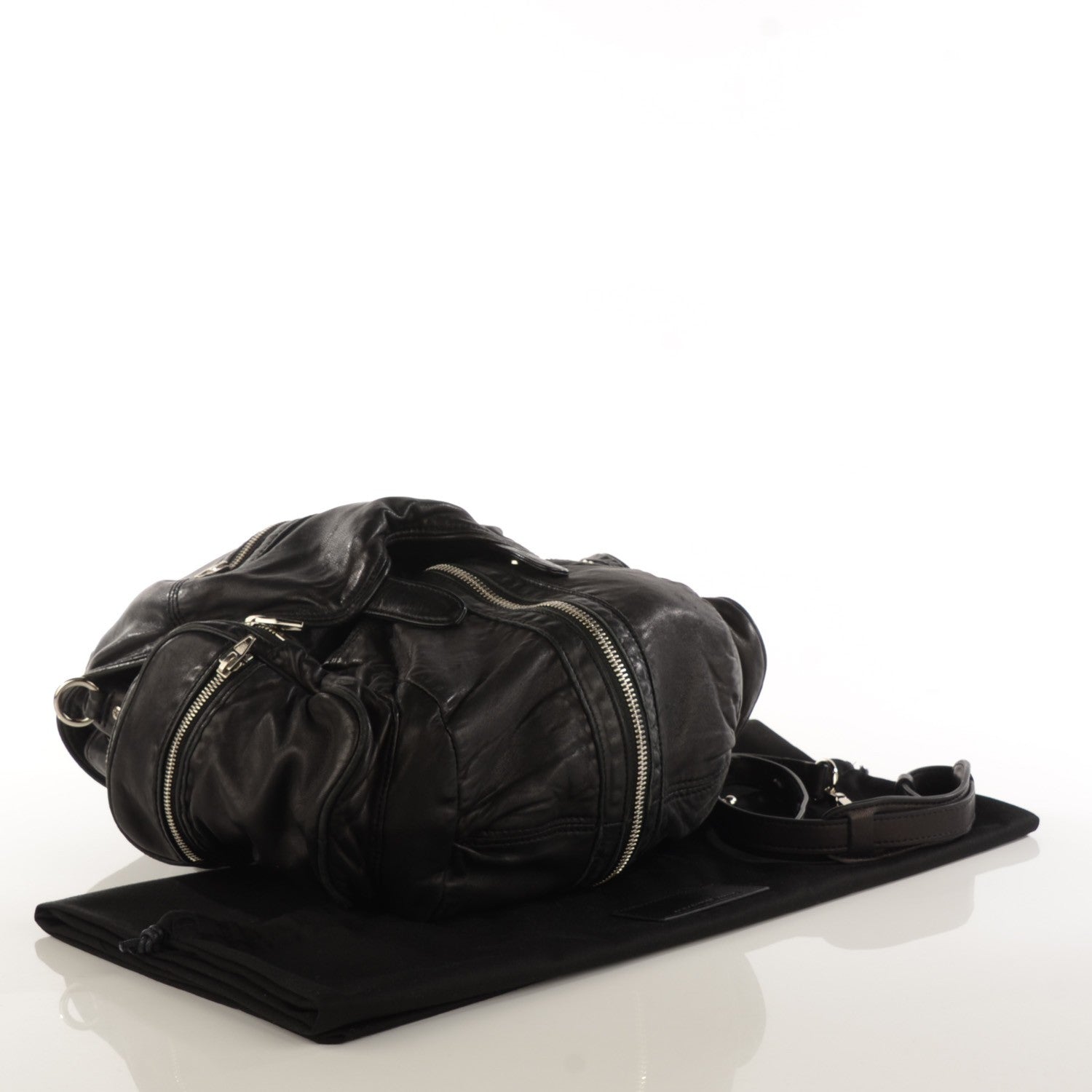 Alexander Wang Lambskin Marti Backpack Washed Black Nickel Hardware 4 of 8
